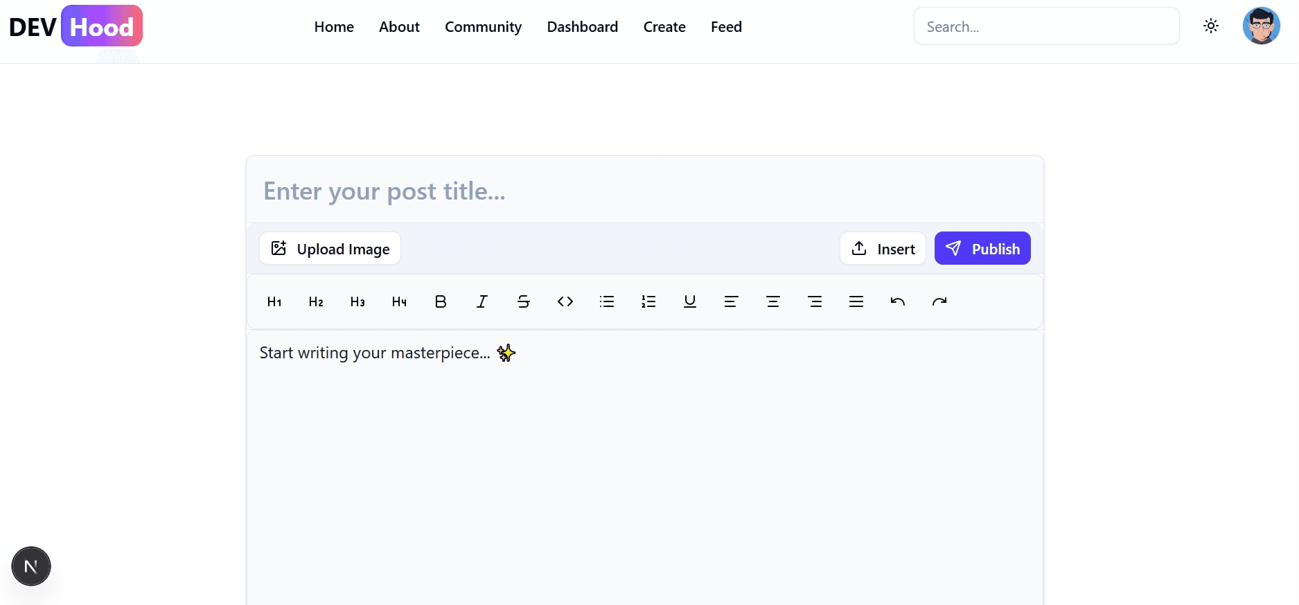 DevHood App Screenshot